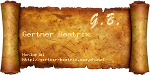 Gertner Beatrix névjegykártya